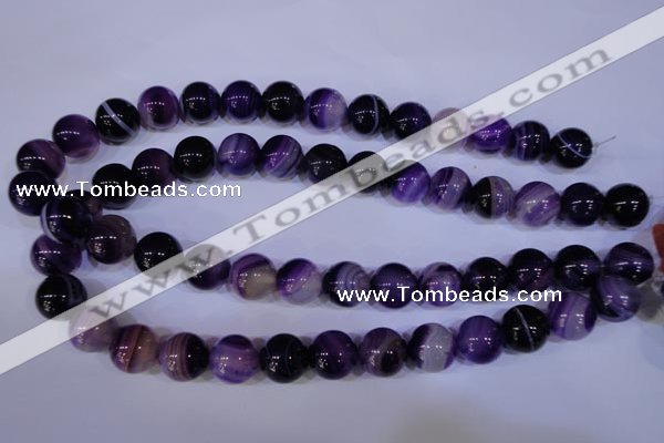 CAG2333 15.5 inches 10mm round violet line agate beads wholesale