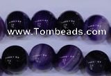 CAG2334 15.5 inches 12mm round violet line agate beads wholesale