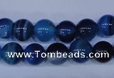 CAG2343 15.5 inches 10mm round blue line agate beads wholesale