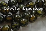 CAG235 15.5 inches 10mm round dragon veins agate gemstone beads