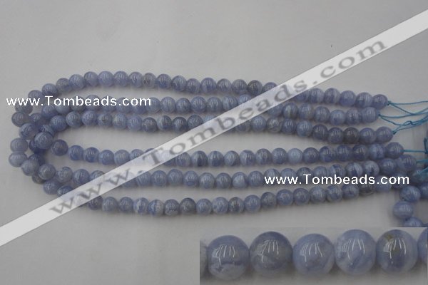 CAG2367 15.5 inches 8mm round blue lace agate beads wholesale