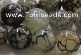 CAG239 15.5 inches round 18mm dragon veins agate gemstone beads