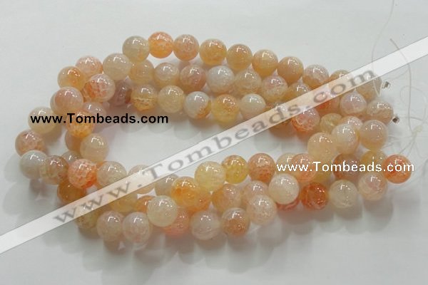 CAG240 15.5 inches 14mm round dragon veins agate gemstone beads