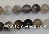 CAG2423 15.5 inches 10mm faceted round Chinese botswana agate beads