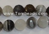 CAG2424 15.5 inches 12mm faceted round Chinese botswana agate beads