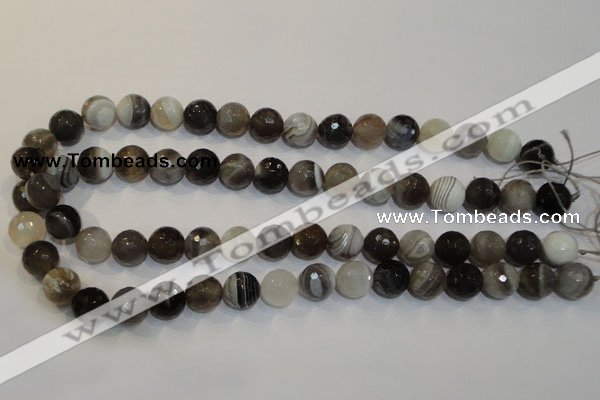 CAG2424 15.5 inches 12mm faceted round Chinese botswana agate beads