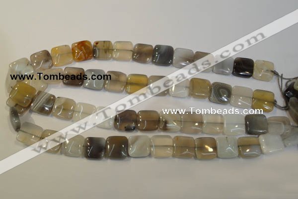 CAG2450 15.5 inches 14*14mm square Chinese botswana agate beads