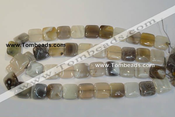 CAG2452 15.5 inches 18*18mm square Chinese botswana agate beads