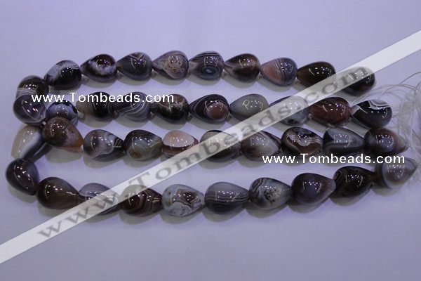 CAG2763 15.5 inches 15*20mm teardrop botswana agate beads wholesale