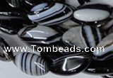 CAG3016 15.5 inches 10*20mm marquise black line agate beads