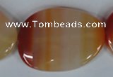 CAG3269 15.5 inches 28*40mm freeform red line agate beads