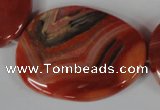 CAG3270 15.5 inches 28*40mm freeform red line agate beads