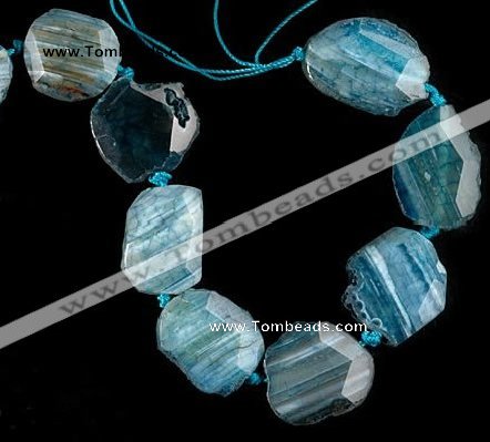 CAG328 16 inch nugget shape rough agate gemstone beads Wholesale