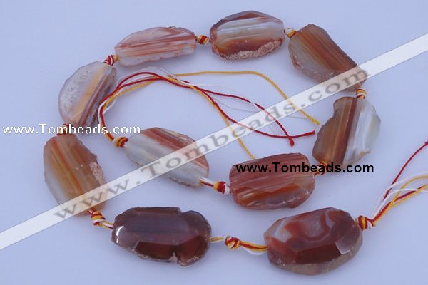 CAG332 rough agate nugget shape gemstone beads Wholesale