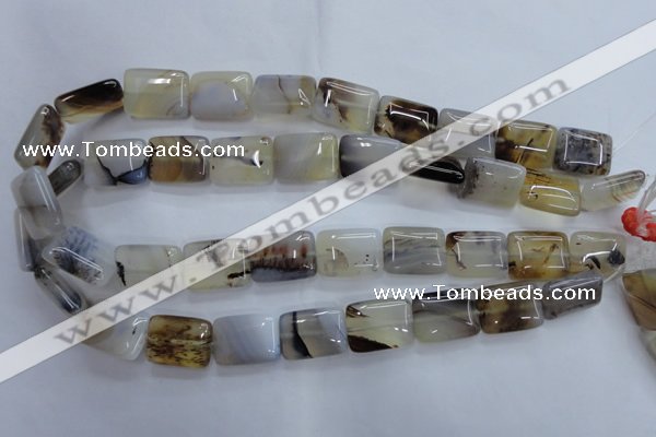 CAG3344 15.5 inches 15*20mm rectangle natural grey agate beads