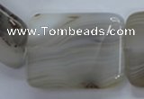 CAG3348 15.5 inches 30*40mm rectangle natural grey agate beads