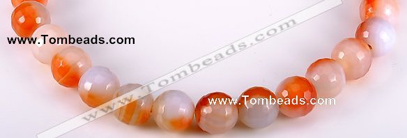 CAG346 16mm faceted round agate gemstone bead Wholesale