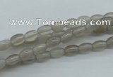 CAG3560 15.5 inches 4*6mm rice grey agate gemstone beads