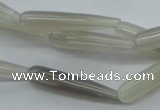 CAG3562 15.5 inches 6*30mm teardrop grey agate gemstone beads