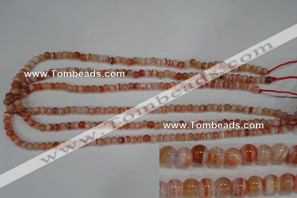 CAG3586 15.5 inches 6mm round red line agate beads wholesale