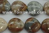 CAG3598 15.5 inches 18*18mm heart Morocco agate beads wholesale