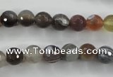 CAG3692 15.5 inches 8mm faceted round botswana agate beads wholesale