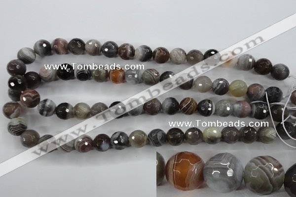 CAG3694 15.5 inches 12mm faceted round botswana agate beads wholesale