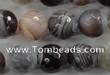 CAG3695 15.5 inches 14mm faceted round botswana agate beads wholesale