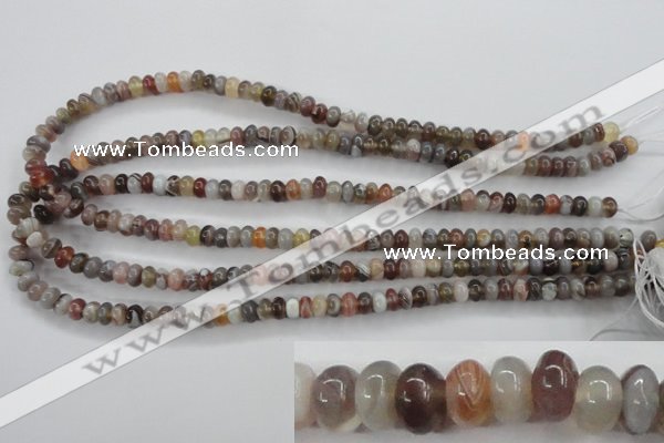 CAG3701 15.5 inches 4*6mm rondelle botswana agate beads wholesale