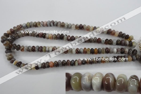 CAG3702 15.5 inches 5*8mm rondelle botswana agate beads wholesale