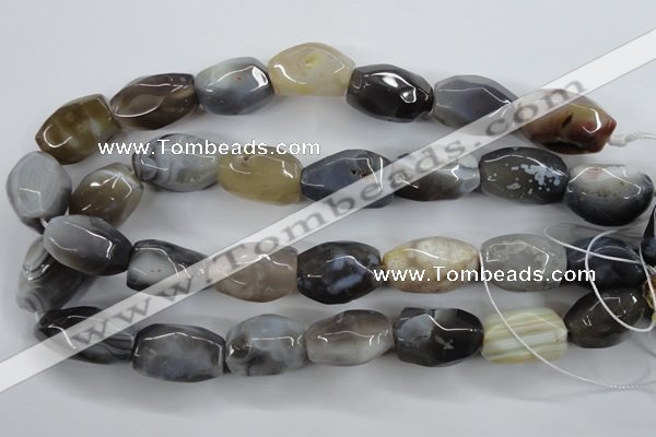 CAG3730 15.5 inches 18*25mm faceted nuggets botswana agate beads