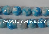 CAG3873 15.5 inches 10mm faceted round fire crackle agate beads