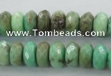 CAG3913 15.5 inches 5*10mm faceted rondelle green grass agate beads