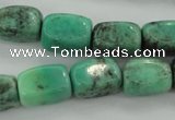 CAG3926 15.5 inches 12*16mm nuggets green grass agate beads