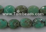 CAG3930 15.5 inches 8*10mm faceted oval green grass agate beads