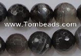 CAG3952 15.5 inches 10mm faceted round grey botswana agate beads