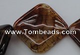 CAG4050 15.5 inches 40*40mm diamond dragon veins agate beads