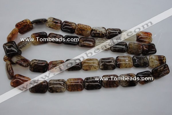CAG4055 15.5 inches 15*20mm rectangle dragon veins agate beads