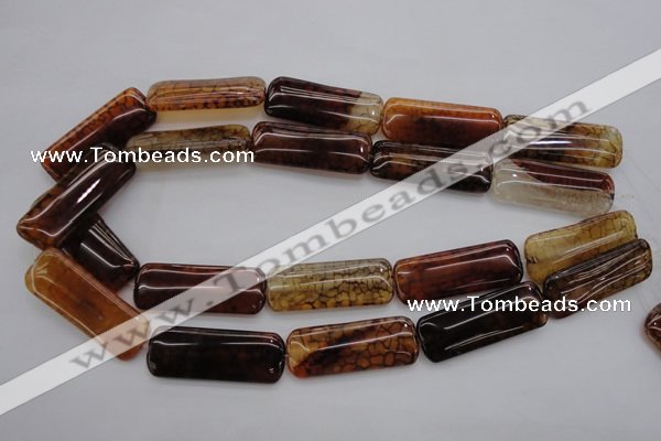 CAG4056 15.5 inches 15*38mm rectangle dragon veins agate beads