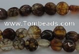 CAG4060 15.5 inches 6mm flat round dragon veins agate beads