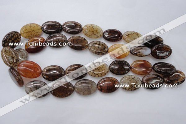 CAG4073 15.5 inches 18*25mm oval dragon veins agate beads