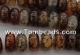 CAG4119 15.5 inches 8*15mm rondelle dragon veins agate beads