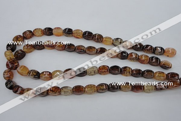 CAG4146 15.5 inches 8*12mm tetrahedron dragon veins agate beads