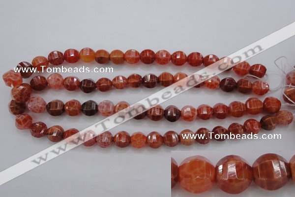 CAG4170 15.5 inches 12mm pumpkin natural fire agate beads