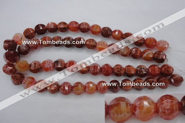 CAG4171 15.5 inches 14mm pumpkin natural fire agate beads