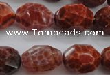CAG4178 15.5 inches 15*20mm faceted nuggets natural fire agate beads
