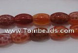 CAG4190 15.5 inches 8*12mm rice natural fire agate beads