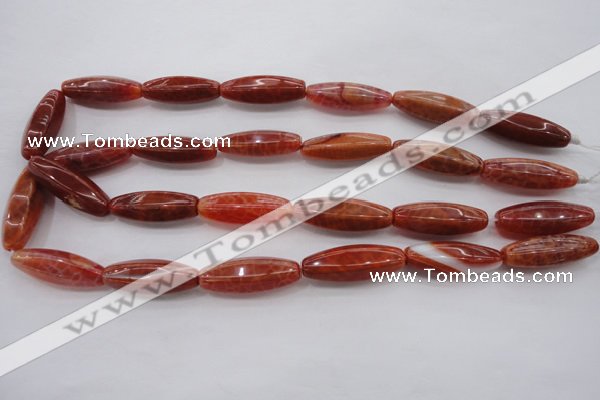 CAG4193 15.5 inches 10*30mm hexahedron natural fire agate beads