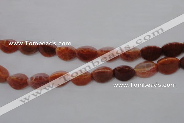 CAG4204 15.5 inches 10*14mm trihedron natural fire agate beads