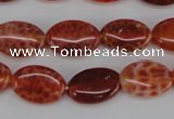 CAG4211 15.5 inches 8*12mm oval natural fire agate beads